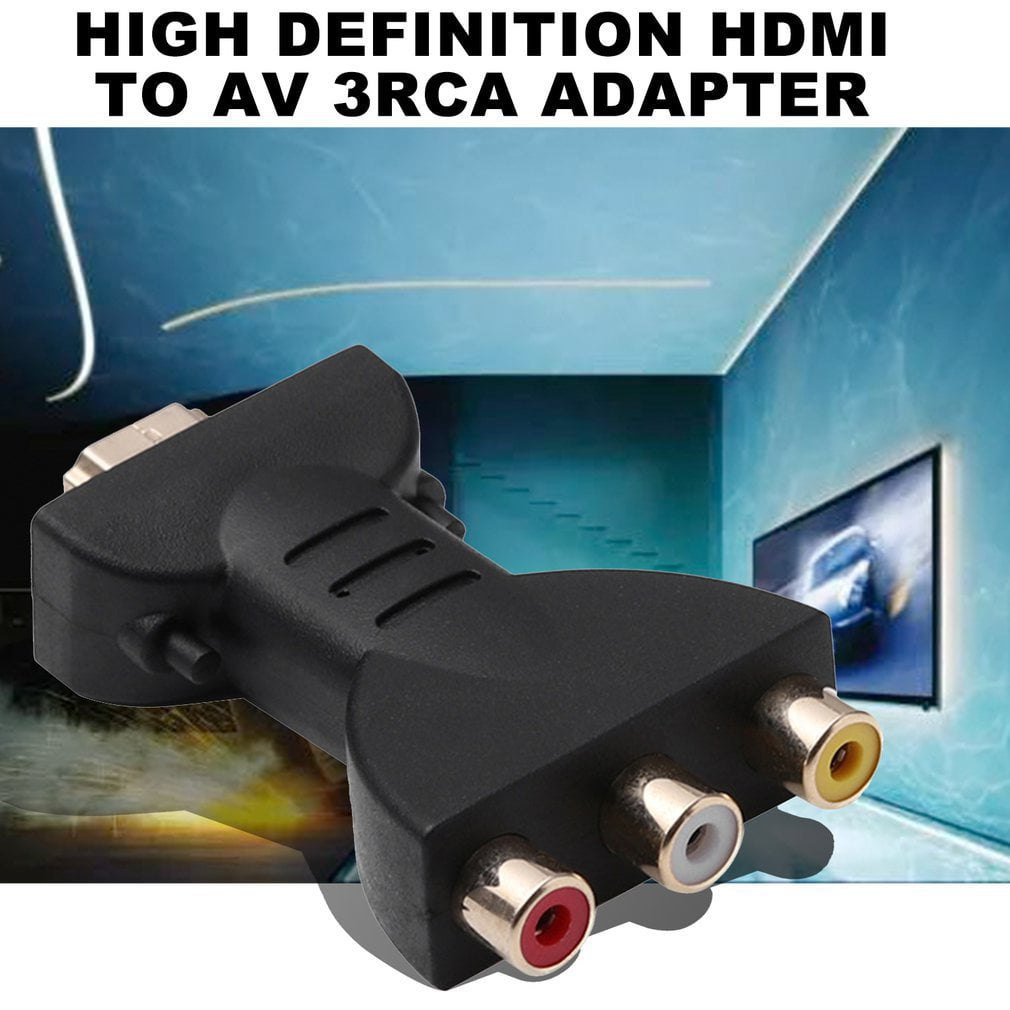 HDMI To 3RCA Red, Yellow And White Lotus Head Converter HDMI To AV ...