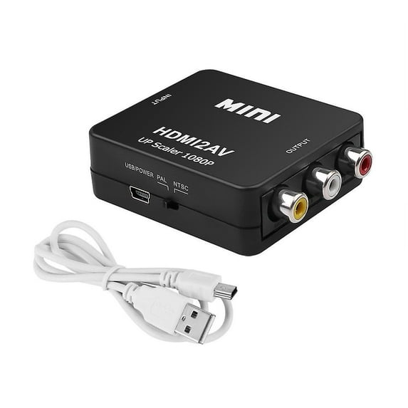 HDMI To RCA AV/CVBS Adapter HD 1080P Mini HDMI2AV Video Converter BOX For PS3 VCR DVD PALMTSC PC