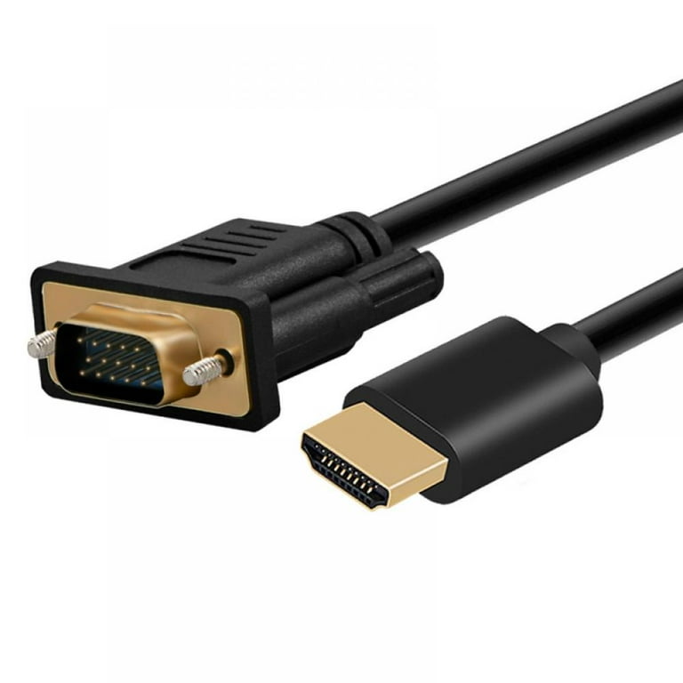 HDMI to VGA Cable Adapter, Gold-Plated, 6 Feet Male to MaleCord for  Computer, Desktop, Laptop, PC, Monitor, Projector, HDTV, and More (NOT