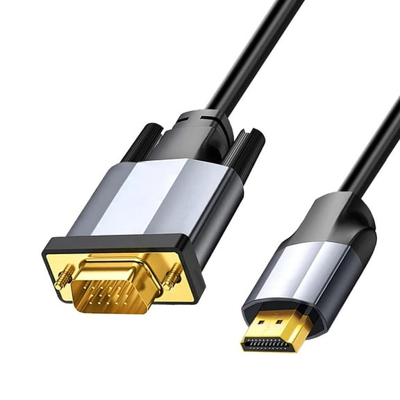 HDMI to VGA Adapter Cable, 1M/3.3ft Gold Plated 1080P Digital HDMI to VGA Analog Video Adapter Converter Cable for Computer, Desktop, Laptop, PC, Monitor, Projector, HDTV