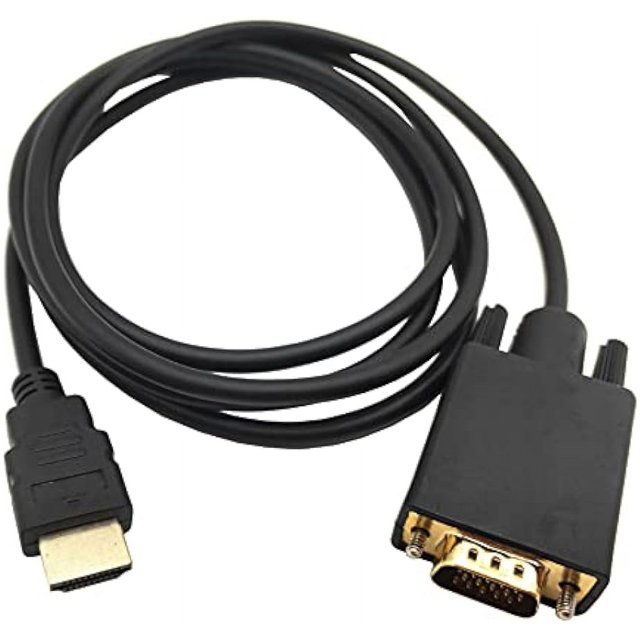 HDMI to VGA Adapter Cable, 6ft/1.8m GoldPlated 1080P HDMI Male to VGA