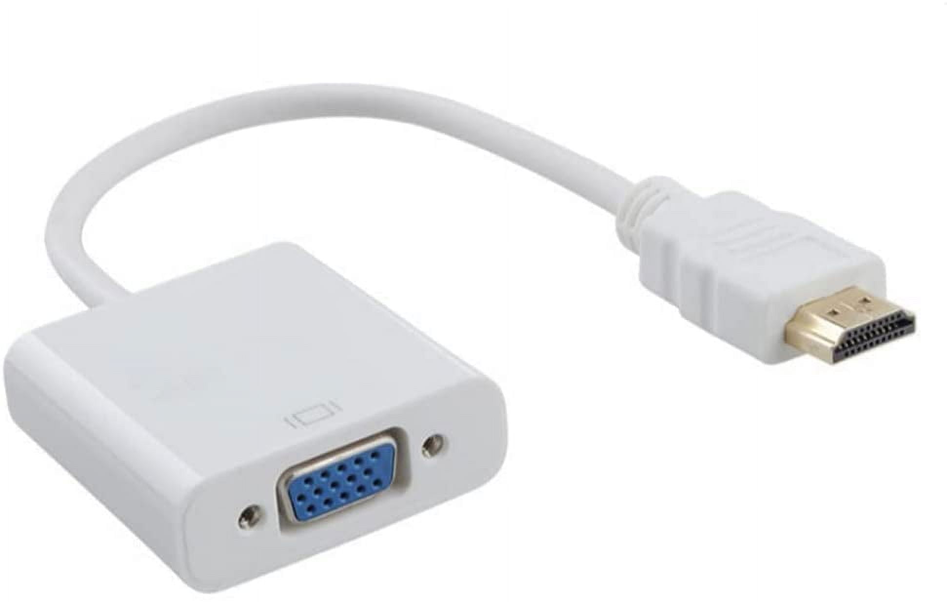HDMI to VGA Adapter,Gold-Plated HDMI to VGA Adapter Converter Full HD 1080P External Video Card Multi Monitor Adapter,Desktop, Laptop,HDTV,Monitor,Projector (White)