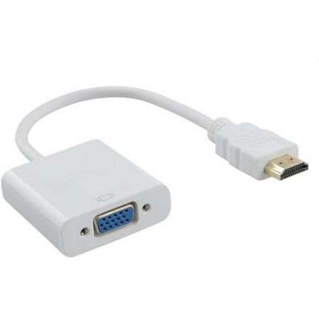 HDMI to VGA Adapter,Gold-Plated HDMI to VGA Adapter Converter Full HD 1080P External Video Card Multi Monitor Adapter,Desktop, Laptop,HDTV,Monitor,Projector (White)