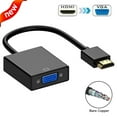 thumbnail image 1 of HDMI to VGA ,Gold-Plated HDMI to VGA Adapter (Male to Female) for Computer, Desktop, Laptop, PC, Monitor, Projector, HDTV, Chromebook, Raspberry Pi, Roku, Xbox and More - Black, 1 of 9