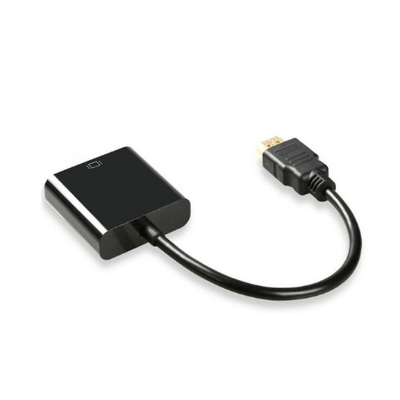 HDMI to VGA, Gold-Plated HDMI to VGA Adapter Cable(Male to Female) with Computer, Desktop, PC, Monitor, Projector, HDTV, Chromebook, Raspberry Pi, Roku and More(Black), VGA HDMI