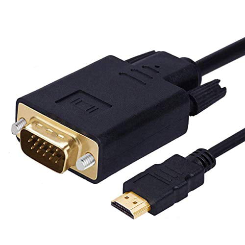 HDMI to VGA, HDMI to VGA Cable (Male to Male) Compatible for Computer,  Desktop, Laptop, PC, Monitor, Projector, HDTV, Chromebook, Raspberry Pi,  Roku, Xbox and More (10 Feet/3 Meters) 