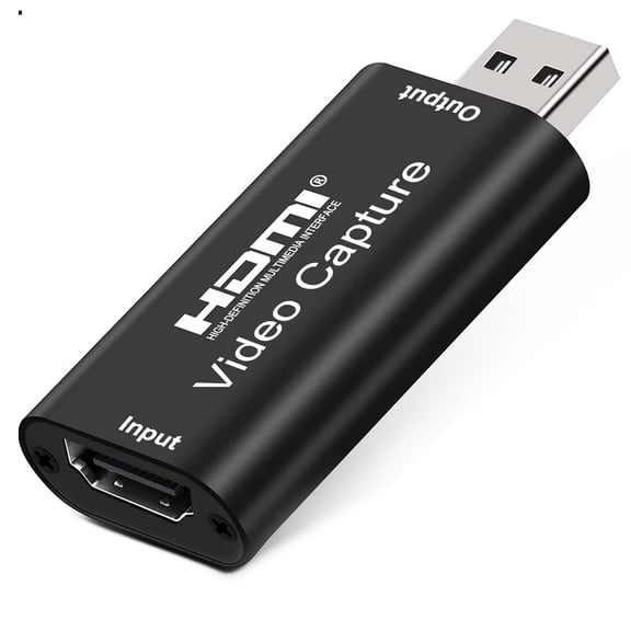 HDMI Video Capture Card, 4K HDMI to USB Capture Card Full HD 1080P 30fps, Record via DSLR, Camcorder, Action Cam for Live Streaming, Compatible with Nintendo Switch, PS4, Xbox One, PC