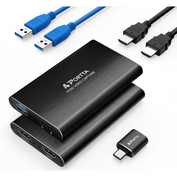 HDMI Video Capture Card, Stream and Record in 1080P60 with Ultra-Low Latency, 4K HDMI in/Loop Out, USB 3.0 to PC Compatible with Nintendo Switch 2/PS4/PS5/Xbox/OBS