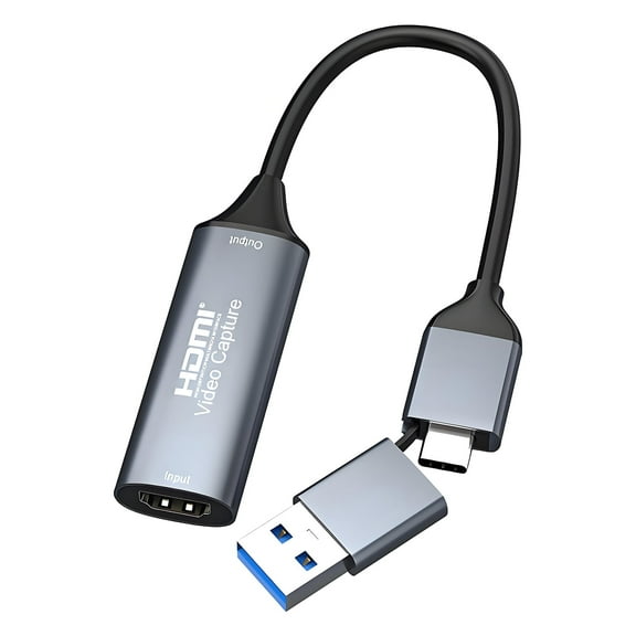 HDMI Video Capture Card, USB 2.0 Type C HDMI Audio Video Capture Card 4K 1080P for Gaming Live Streaming, Video Recorder