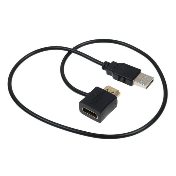 HDMI-compatible Male to Female Connector USB 2.0 Charger Cable Spliter Adapter Extender