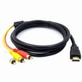 thumbnail image 1 of HDMI-compatible To 3RCA Cable 1.5M Audio Video Wire Cable Connector Adapter for Set-Top Box To TV, 1 of 7