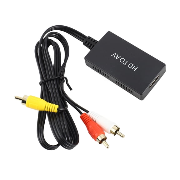 HDMI to AV Converter Adapter, HD Multimedia Interface to Composite RCA CVBS Video Audio Converter for Old TV/Monitor (Support 480i to 1080P)