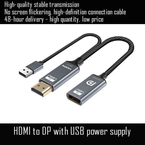 HDMI to DP male connector conversion cable for 4k 60Hz display connection