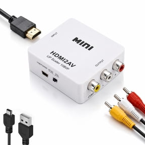 HDMI to RCA/AV Analog to Digital Converter with 1080P Mini RCA Composite CVBS Audio Video Converter