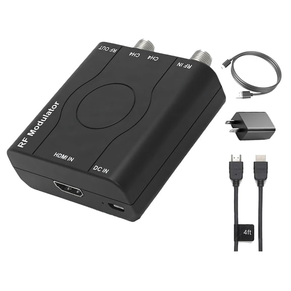 HDMI to RF Modulator VHF Coaxial Converter NTSC 1080P PLL for TV Game