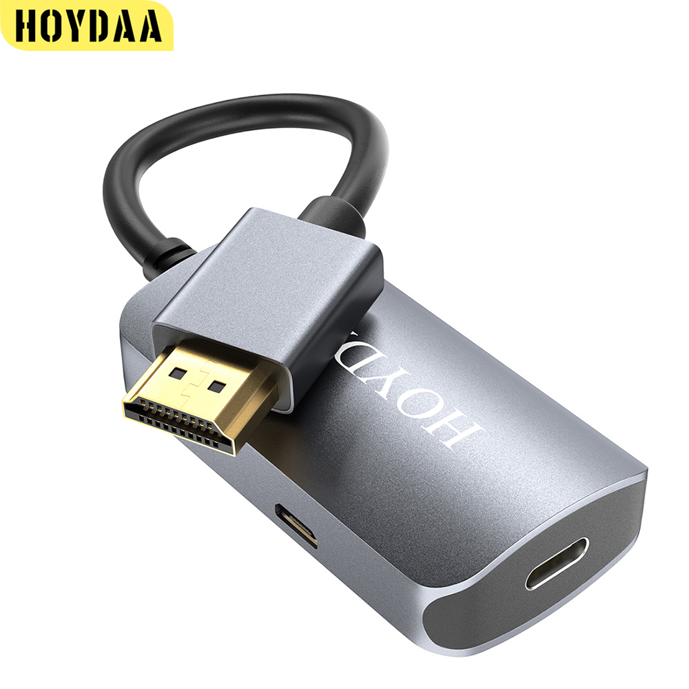 HDMI to Type C Cable Adapter HDMI Input to USB C 3.1 Output Converter