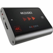 INOGENI HDMI 4K to USB 3.0 Capture Card - Functions Video Capturing - 2160p, 1440p, 1080p, 720p, 1080i, 480p, 576p - 3840 x 2160 - 4K UHD - YUY2, MJPEG, NV12 - USB - PC, Mac - Windows 7 Supported ...