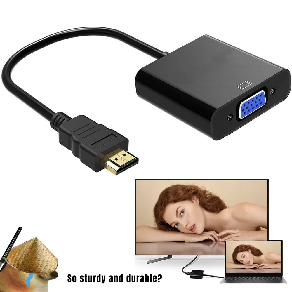 HDMI to VGA 1080P HDMI Male to VGA Female Video Converter Adapter Cable for  PC Laptop HDTV Projectors and Other HDMI Input Devices