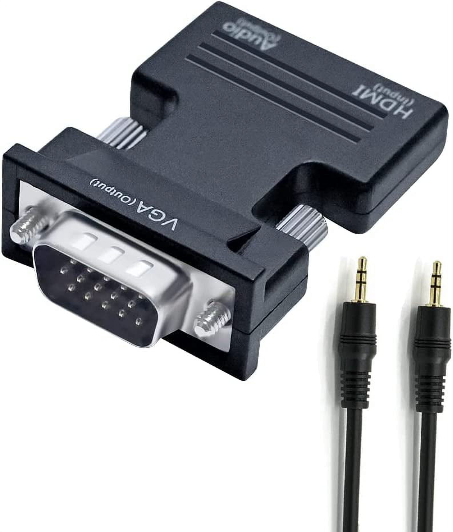 Adaptateur HDMI mâle vers VGA F + Audio jack3.5 mm - 15 cm