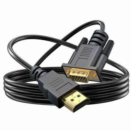 HDMI to VGA Cable HDMI to VGA Adapter Gold Plated Connectors Cord for Computer Monitor Projector HDTV Plugs and Play