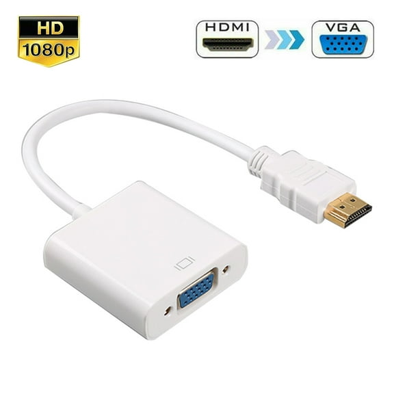 HDMI to VGA, Gold-Plated DP to VGA Adapter (Male to Female) Compatible for Lenovo, Dell, HP, ASUS