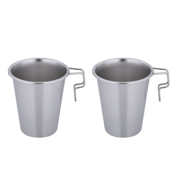 HDMY 10oz Coffee Mug with Wrap Handle, Stainless Steel Coffee Mug, Durable Shatterproof, Dishwasher Safe, Silver