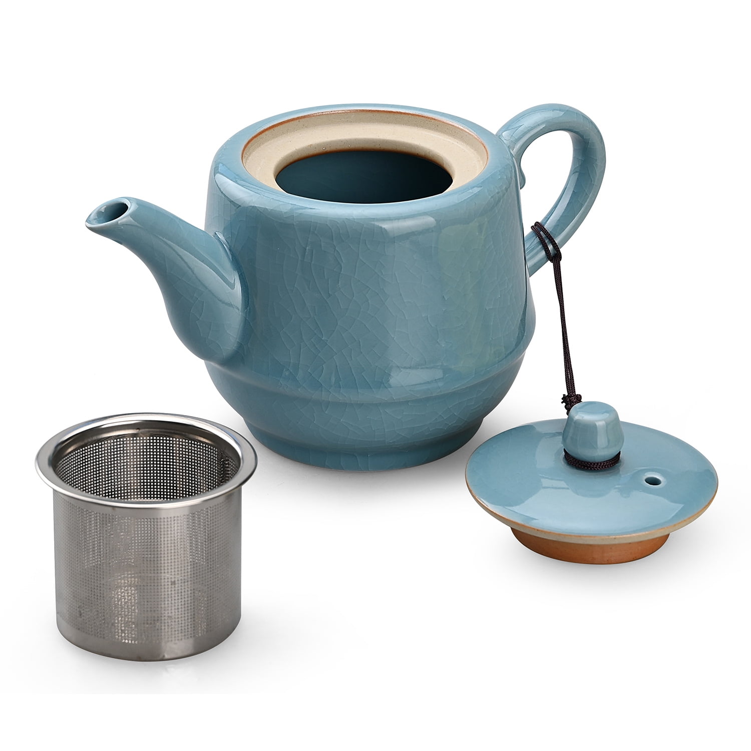 HDMbigmi Teapot with Infuser Ceramic Tea Pot with Removable Stainless