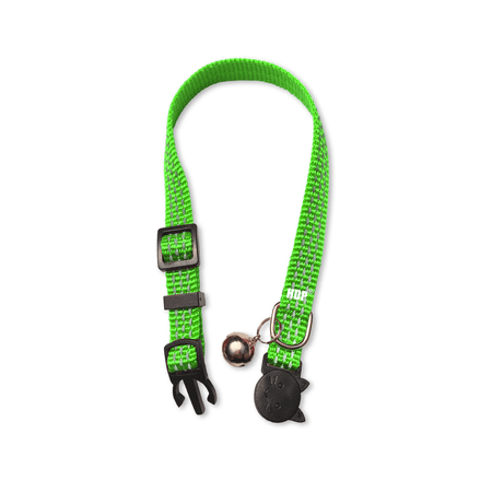 HDP Breakaway Reflective Cat Collars Color:Green