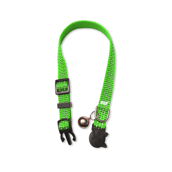 HDP Breakaway Reflective Cat Collars Color:Green