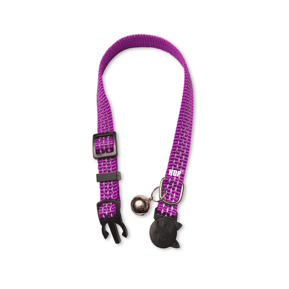 HDP Breakaway Reflective Cat Collars Color:Purple