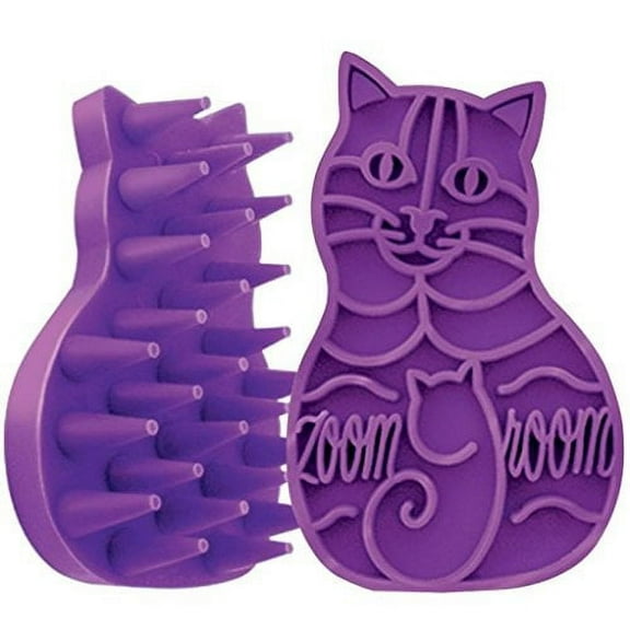 HDP Cat Zoom Groom, Purple, 2 Pieces Set, Pack of 2