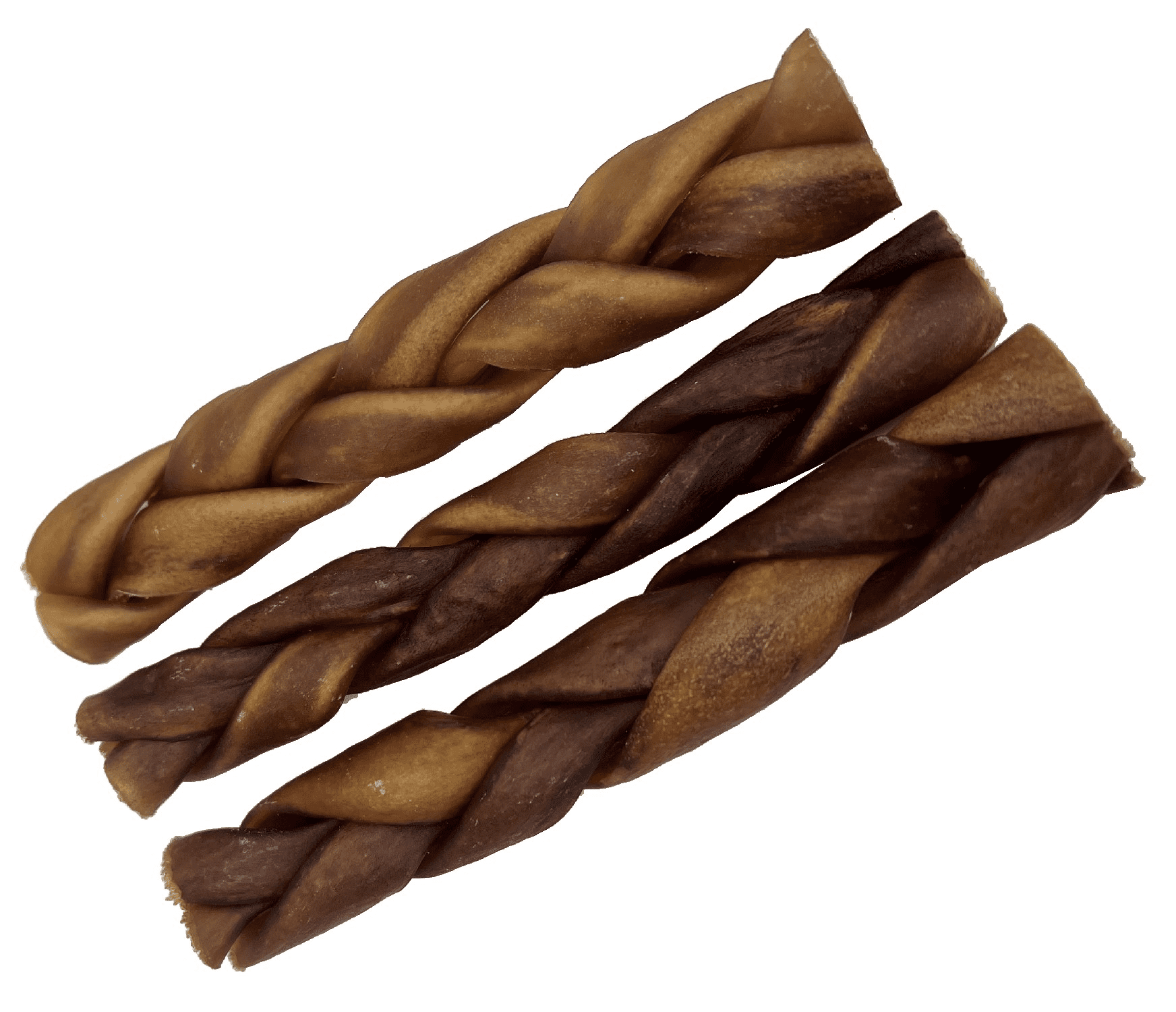 HDP Collagen Natural Braided Bully sticks Color:Braided Size:6" Pack of 10
