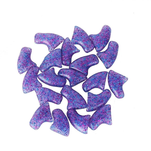 HDP Kitty or Doggy Nails Caps Size:Small Color:Glitter Purple