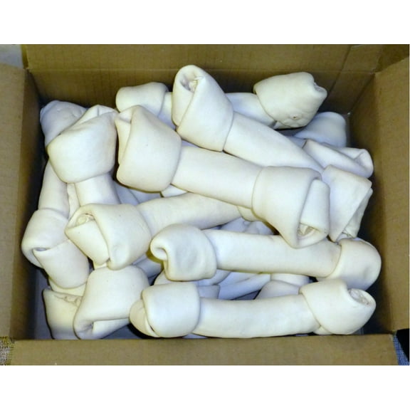 HDP Premium Natural Rawhide Bones 6-7" Size:Pack of 20