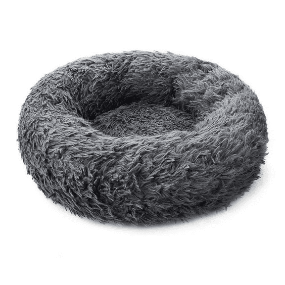 HDP Round Fuzzy Pet Bed Color:Grey