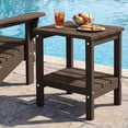 thumbnail image 1 of FUNDAZE HDPE 2-Layer End Table for Living Room, Outdoor Side Table, Patio Small End Table, Coffee, 1 of 12