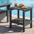 thumbnail image 1 of FUNDAZE HDPE 2-Layer End Table for Living Room, Outdoor Side Table, Patio Small End Table, Gray, 1 of 12