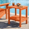 thumbnail image 1 of FUNDAZE HDPE 2-Layer End Table for Living Room, Outdoor Side Table, Patio Small End Table, Orange, 1 of 12
