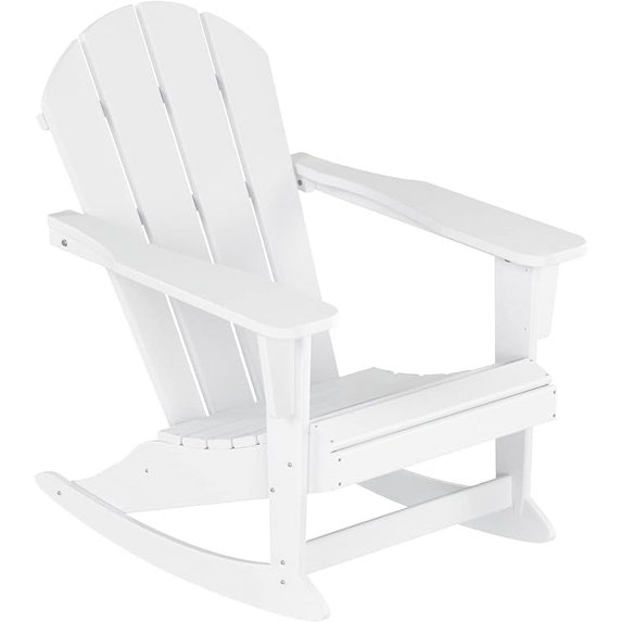 HDPE Adirondack Rocking Chair (White)
