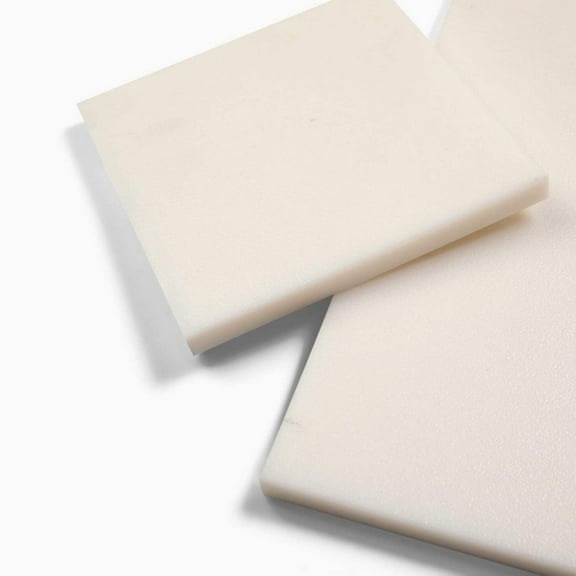 HDPE Boat Board, Marine Grade Plastic Sheet 3/8" Thick High Density Polyethylene Panel (White, 12 X 12)