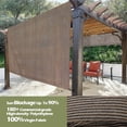 thumbnail image 1 of HDPE Breathable Pergola Replacement Cover Panel Canopy Shade Cover with Rod Pockets Brown 16ft x 7ft, 1 of 5