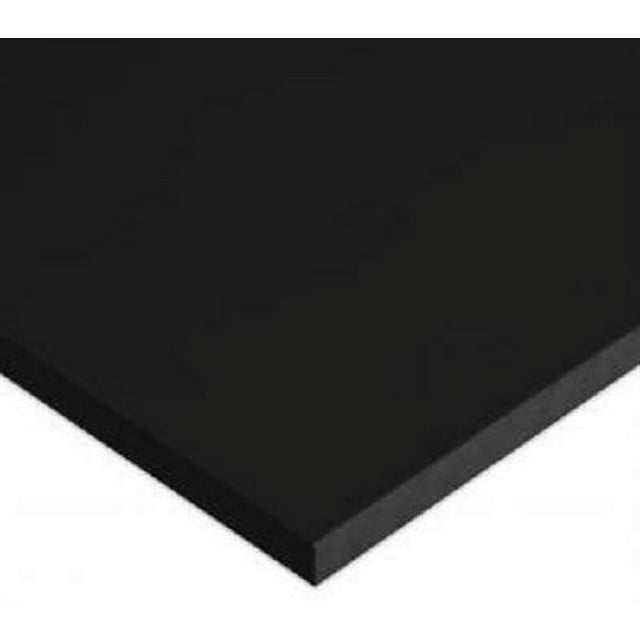 HDPE (High Density Polyethylene) Plastic Sheet 3/8" X 24" X 24" Black Light Texture Both Sides