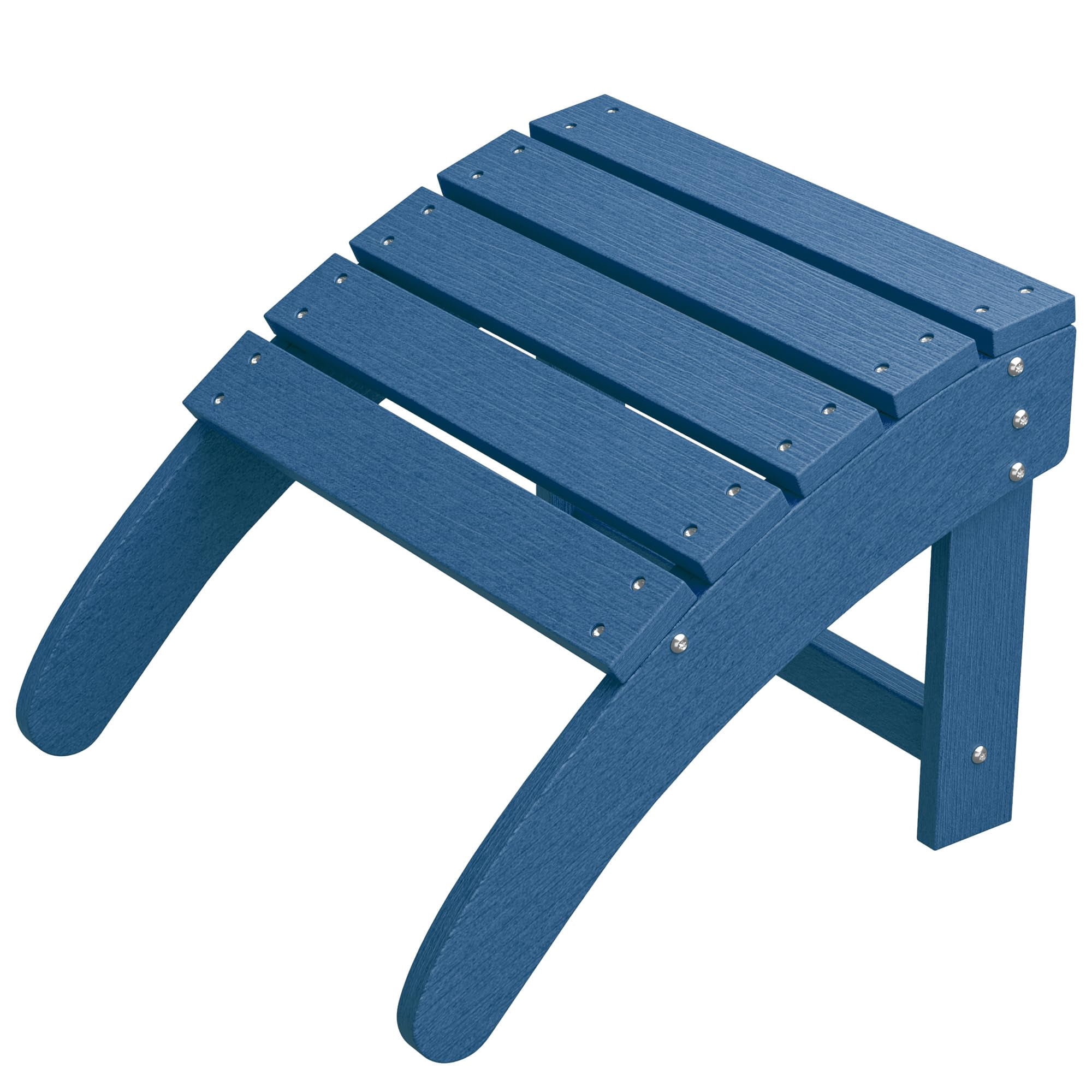 HDPE Outdoor Ottoman Foot Rest for Adirondack Chair, Weather Resistant Patio Footstool for Porch, Pool, Lawn and Backyard