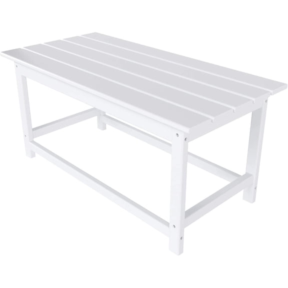 HDPE Outdoor Poly Adirondack Coffee Table, White