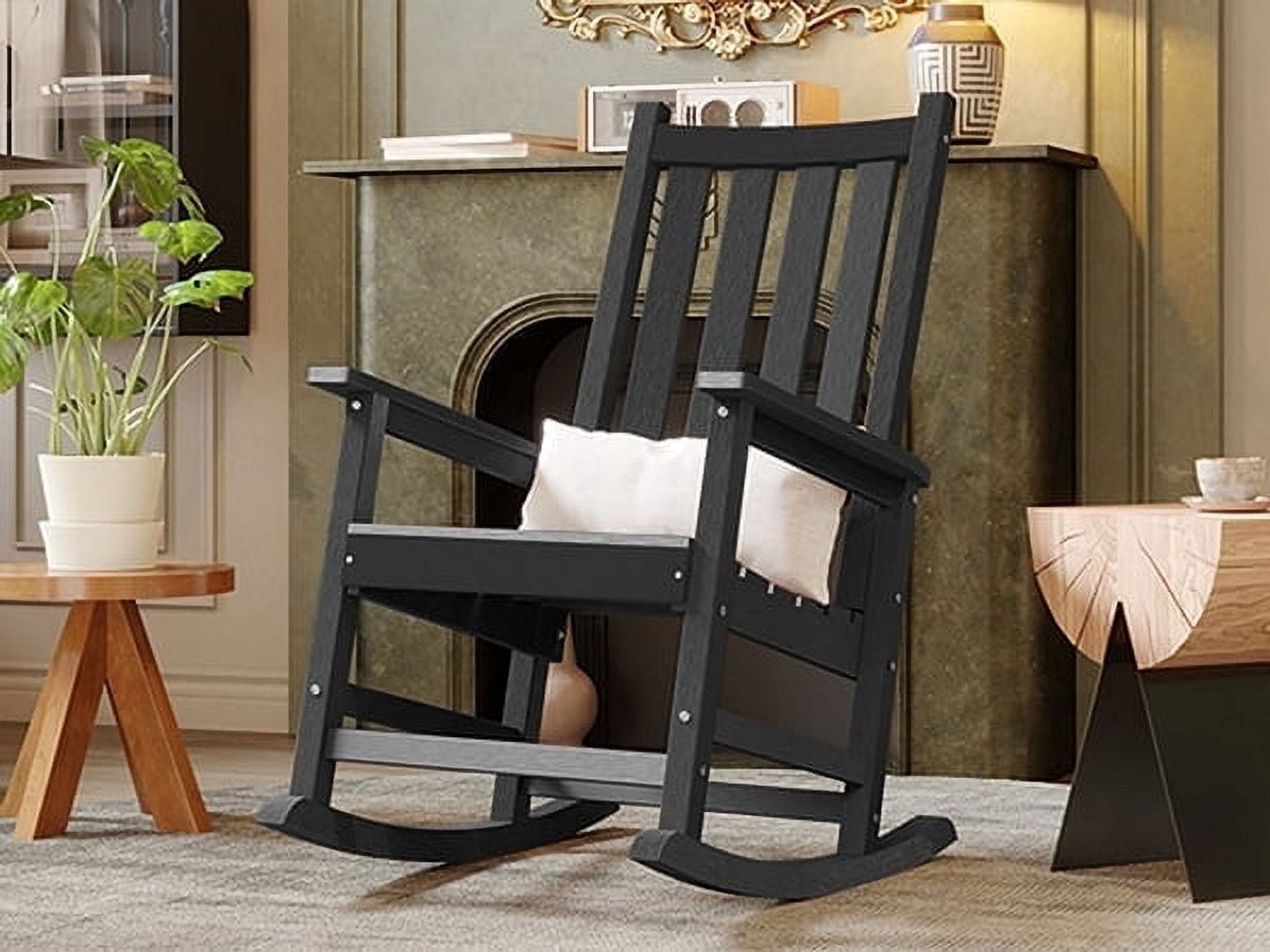 GONICHA HDPE Outdoor Rocking Chair, Porch Rocker with Widened Seat ...