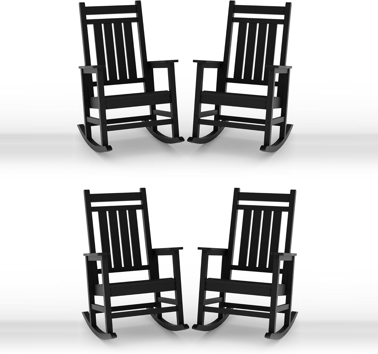 HDPE Oversized Rocking Chairs for Outside, All Weather Resistant Poly ...