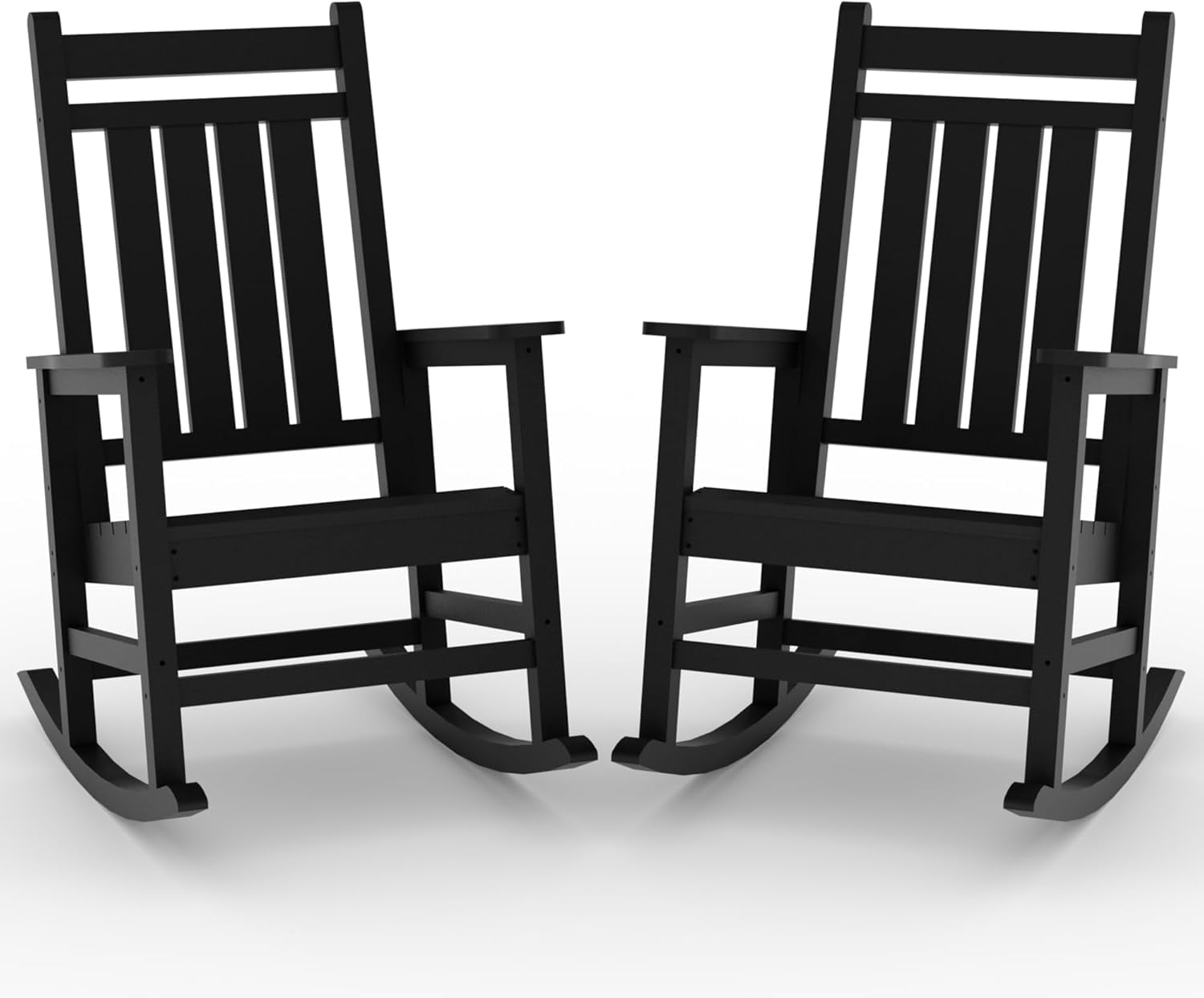 HDPE Oversized Rocking Chairs for Outside, All Weather Resistant Poly ...