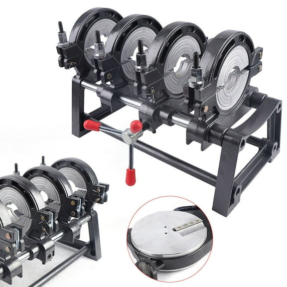 HDPE PP PE Butt Fusion Welding Machine Manual Piping Pipe Fusion Welder 4 Clamps