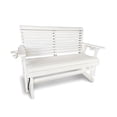 thumbnail image 1 of Mosbrisa HDPE Patio Glider, Poly Lumber Weather-Resistant Outdoor Glider Bench, for Patio, Porch, Yard,  2-Seaters, White, 1 of 8