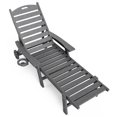 thumbnail image 1 of HDPE Plastic Outdoor Patio Reclining Chaise Lounge Chair, 1 of 7